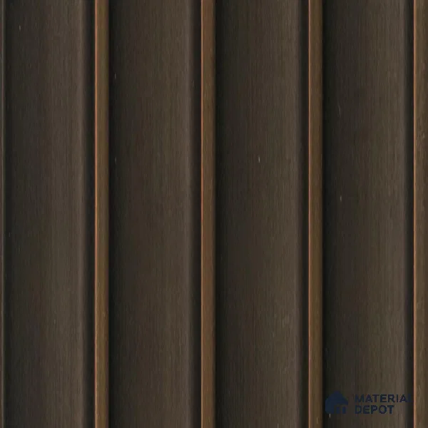 Brown Plain Colour Louver  8523 8 ft x 4.9 inch Charcoal Panel - 12 mm | Suitable for Feature Wall, TV Unit & Living Room | Width is Subjected to 5% Variation