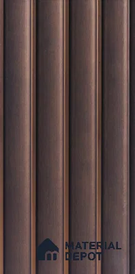 Brown Plain Colour Louver  8523 8 ft x 4.9 inch Charcoal Panel - 12 mm | Suitable for Feature Wall, TV Unit & Living Room | Width is Subjected to 5% Variation