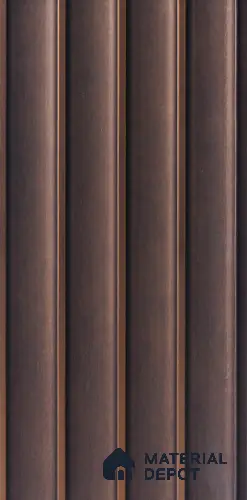 Brown Plain Colour Louver 8523 8 ft x 4.9 inch Charcoal Panel - 12 mm | Suitable for Feature Wall, TV Unit & Living Room | Width is Subjected to 5% Variation
