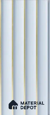 Light Blue Plain Colour Louver  8524 8 ft x 4.9 inch Charcoal Panel - 12 mm | Suitable for Feature Wall, TV Unit & Living Room | Width is Subjected to 5% Variation