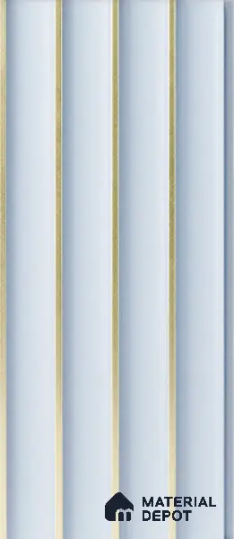 Light Blue Plain Colour Louver 8524 8 ft x 4.9 inch Charcoal Panel - 12 mm | Suitable for Feature Wall, TV Unit & Living Room | Width is Subjected to 5% Variation