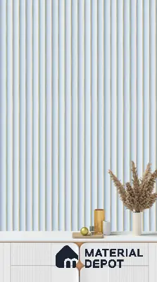 Light Blue Plain Colour Louver  8524 8 ft x 4.9 inch Charcoal Panel - 12 mm | Suitable for Feature Wall, TV Unit & Living Room | Width is Subjected to 5% Variation