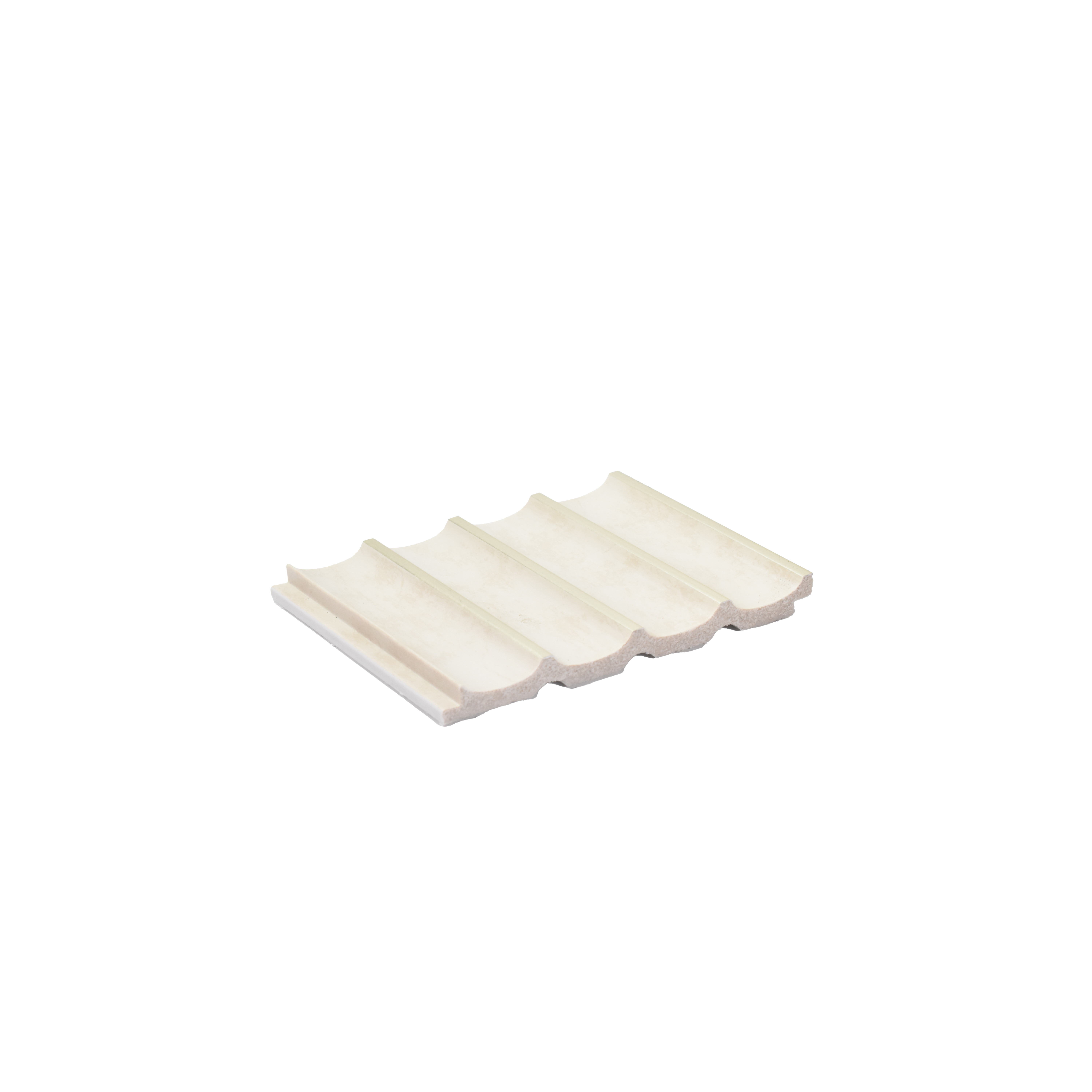 Cream Plain Colour Louver  8525 8 ft x 4.9 inch Charcoal Panel - 12 mm | Suitable for Feature Wall, TV Unit & Living Room | Width is Subjected to 5% Variation
