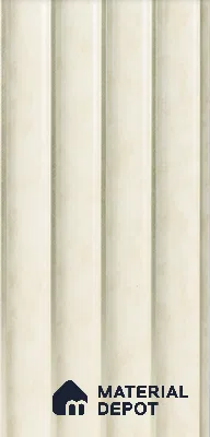 Cream Plain Colour Louver  8525 8 ft x 4.9 inch Charcoal Panel - 12 mm | Suitable for Feature Wall, TV Unit & Living Room | Width is Subjected to 5% Variation