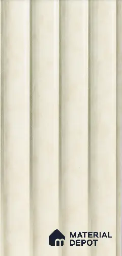 Cream Plain Colour Louver 8525 8 ft x 4.9 inch Charcoal Panel - 12 mm | Suitable for Feature Wall, TV Unit & Living Room | Width is Subjected to 5% Variation