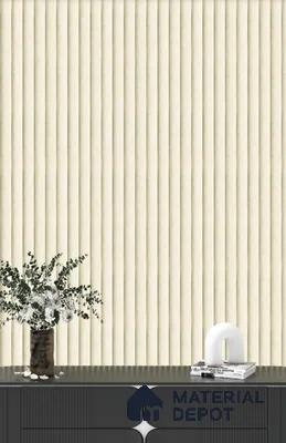 Cream Plain Colour Louver  8525 8 ft x 4.9 inch Charcoal Panel - 12 mm | Suitable for Feature Wall, TV Unit & Living Room | Width is Subjected to 5% Variation