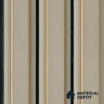 Beige Plain Colour Louver  8527 8 ft x 4.9 inch Charcoal Panel - 12 mm | Suitable for Feature Wall, TV Unit & Living Room | Width is Subjected to 5% Variation