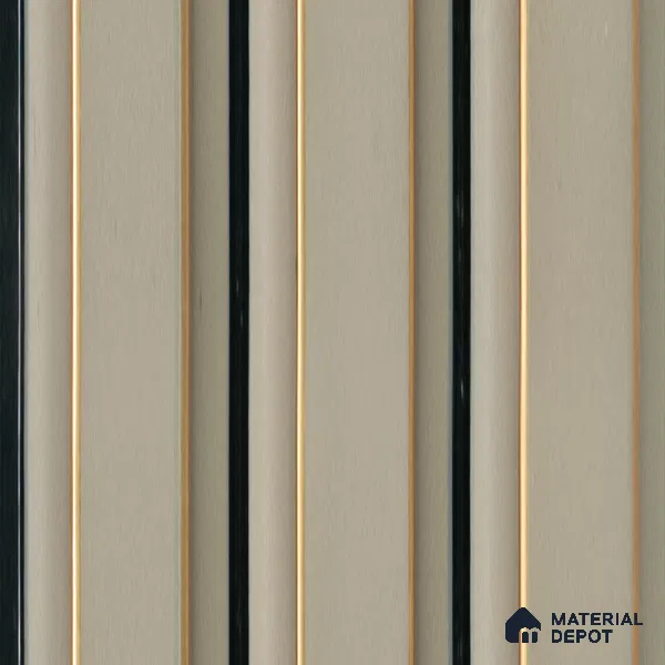 Beige Plain Colour Louver  8527 8 ft x 4.9 inch Charcoal Panel - 12 mm | Suitable for Feature Wall, TV Unit & Living Room | Width is Subjected to 5% Variation