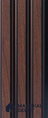 Brown Wooden Louver  8529 8 ft x 4.9 inch Charcoal Panel - 12 mm | Suitable for Feature Wall, TV Unit & Living Room | Width is Subjected to 5% Variation
