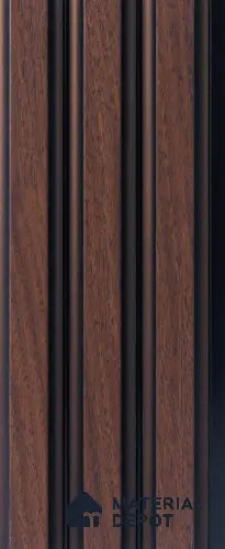 Brown Wooden Louver 8529 8 ft x 4.9 inch Charcoal Panel - 12 mm | Suitable for Feature Wall, TV Unit & Living Room | Width is Subjected to 5% Variation