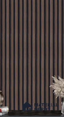 Brown Wooden Louver  8530 8 ft x 4.9 inch Charcoal Panel - 12 mm | Suitable for Feature Wall, TV Unit & Living Room | Width is Subjected to 5% Variation