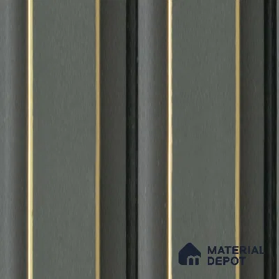 Grey Plain Colour Louver  8531 8 ft x 4.9 inch Charcoal Panel - 12 mm | Suitable for Feature Wall, TV Unit & Living Room | Width is Subjected to 5% Variation