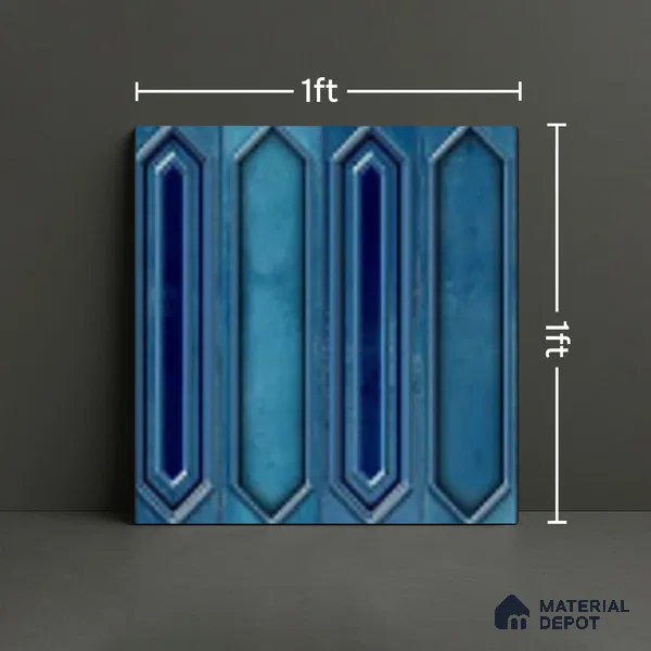 Faux Subway Wall Tile TL 07525 12 inch x 12 inch Ceramic Glossy Finish - 9.5 mm | Suitable for Accent / Feature Walls, Bathroom, Kitchen Wall & Backsplashes | Please Expect a Slight Variation of Pattern