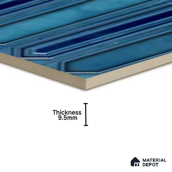 Faux Subway Wall Tile TL 07525 12 inch x 12 inch Ceramic Glossy Finish - 9.5 mm | Suitable for Accent / Feature Walls, Bathroom, Kitchen Wall & Backsplashes | Please Expect a Slight Variation of Pattern