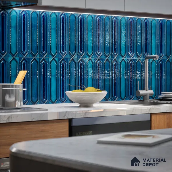 Faux Subway Wall Tile TL 07525 12 inch x 12 inch Ceramic Glossy Finish - 9.5 mm | Suitable for Accent / Feature Walls, Bathroom, Kitchen Wall & Backsplashes | Please Expect a Slight Variation of Pattern