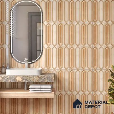 Faux Subway Wall Tile TL 07525 B   12 inch x 12 inch Ceramic Glossy Finish - 9.5 mm | Suitable for Accent / Feature Walls, Bathroom, Kitchen Wall & Backsplashes | Please Expect a Slight Variation of Pattern