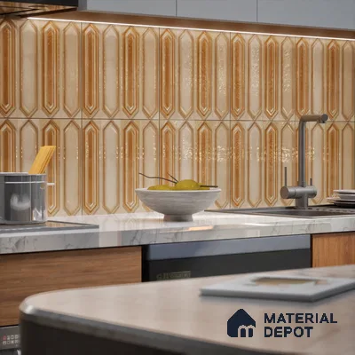 Faux Subway Wall Tile TL 07525 B   12 inch x 12 inch Ceramic Glossy Finish - 9.5 mm | Suitable for Accent / Feature Walls, Bathroom, Kitchen Wall & Backsplashes | Please Expect a Slight Variation of Pattern