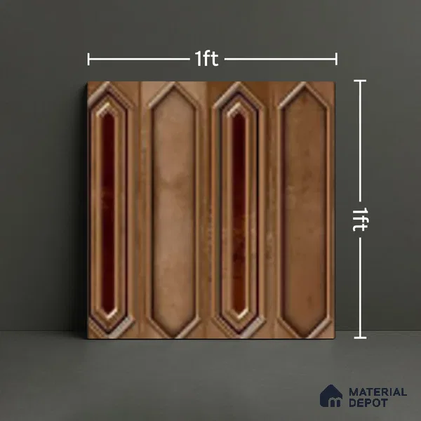 Faux Subway Wall Tile TL 07525 C 12 inch x 12 inch Ceramic Glossy Finish - 9.5 mm | Suitable for Accent / Feature Walls, Bathroom, Kitchen Wall & Backsplashes | Please Expect a Slight Variation of Pattern
