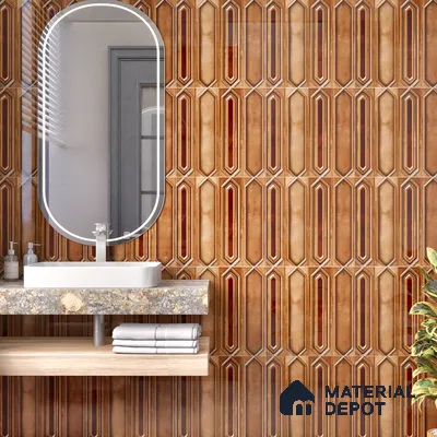 Faux Subway Wall Tile TL 07525 C   12 inch x 12 inch Ceramic Glossy Finish - 9.5 mm | Suitable for Accent / Feature Walls, Bathroom, Kitchen Wall & Backsplashes | Please Expect a Slight Variation of Pattern