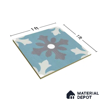Moroccan Floor & Wall Tile TL 07311 Ocean Motif 1 ft x 1 ft Ceramic Matte Finish - 9 mm | Suitable For Kitchen, Bathroom, Living Area | Please Expect a Slight Variation of Pattern (Sample)