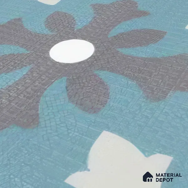 Moroccan Floor & Wall Tile TL 07311 Ocean Motif 1 ft x 1 ft Ceramic Matte Finish - 9 mm | Suitable For Kitchen, Bathroom, Living Area | Please Expect a Slight Variation of Pattern (Sample)