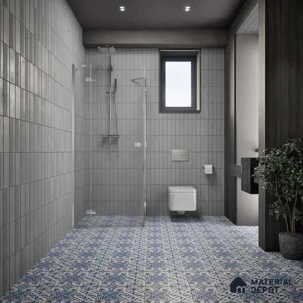 Moroccan Floor & Wall Tile TL 07295 Safi Blue 1 ft x 1 ft Ceramic Matte Finish - 9 mm | Suitable For Kitchen, Bathroom, Living Area (Sample)