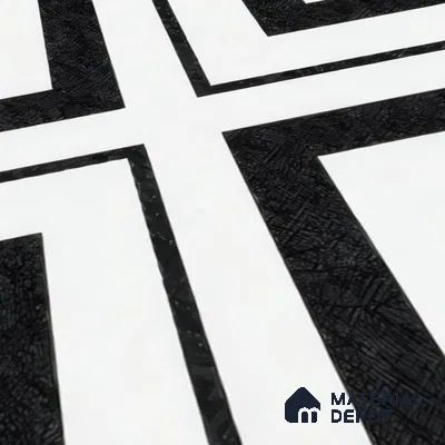 Moroccan Floor & Wall Tile TL 07312 Mono Cross 1 ft x 1 ft Ceramic Matte Finish - 9 mm | Suitable For Kitchen, Bathroom, Living Area | Please Expect a Slight Variation of Pattern (Sample)