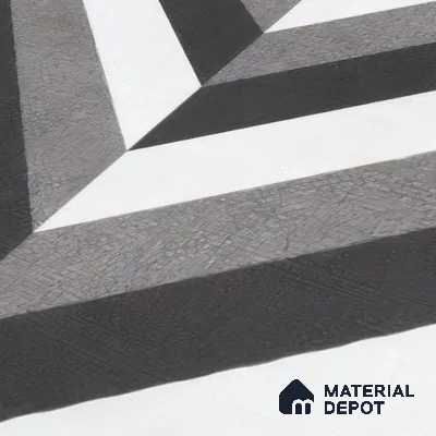 Moroccan Floor & Wall Tile TL 07310 Mono Chevron 1 ft x 1 ft Ceramic Matte Finish - 9 mm | Suitable For Kitchen, Bathroom, Living Area | Please Expect a Slight Variation of Pattern (Sample)