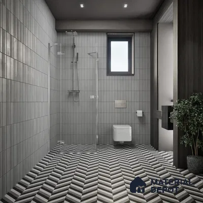 Moroccan Floor & Wall Tile TL 07310 Mono Chevron 1 ft x 1 ft Ceramic Matte Finish - 9 mm | Suitable For Kitchen, Bathroom, Living Area | Please Expect a Slight Variation of Pattern (Sample)