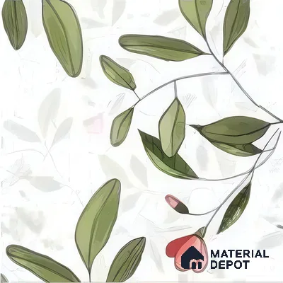 Moroccan Floor & Wall Tile TL 07326 Blush Vine 1 ft x 1 ft Ceramic Matte Finish - 9 mm | Suitable For Kitchen, Bathroom, Dining Area (Sample)