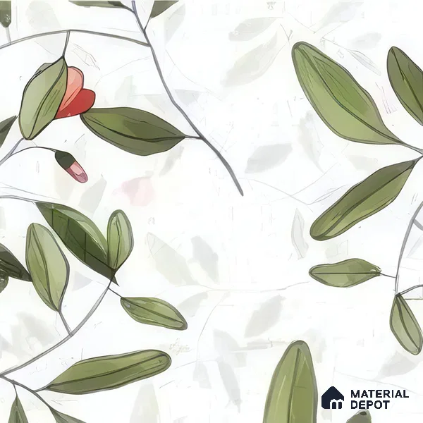 Moroccan Floor & Wall Tile TL 07326 C Petal Trail 1 ft x 1 ft Ceramic Matte Finish - 9 mm | Suitable For Kitchen, Bathroom, Dining Area | Please Expect a Slight Variation of Pattern (Sample)