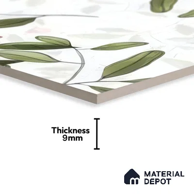 Moroccan Floor & Wall Tile TL 07326 C Petal Trail 1 ft x 1 ft Ceramic Matte Finish - 9 mm | Suitable For Kitchen, Bathroom, Dining Area | Please Expect a Slight Variation of Pattern (Sample)