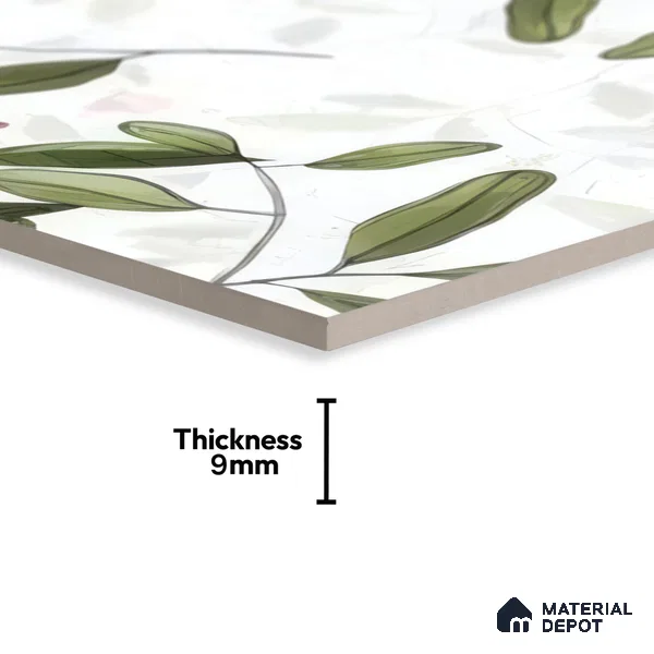 Moroccan Floor & Wall Tile TL 07326 C Petal Trail 1 ft x 1 ft Ceramic Matte Finish - 9 mm | Suitable For Kitchen, Bathroom, Dining Area | Please Expect a Slight Variation of Pattern (Sample)