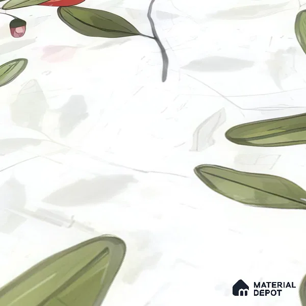 Moroccan Floor & Wall Tile TL 07326 C Petal Trail 1 ft x 1 ft Ceramic Matte Finish - 9 mm | Suitable For Kitchen, Bathroom, Dining Area | Please Expect a Slight Variation of Pattern (Sample)