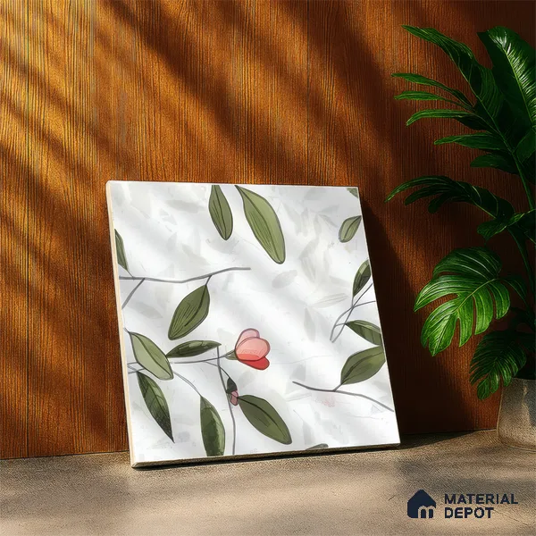 Moroccan Floor & Wall Tile TL 07326 D Soft Twig 1 ft x 1 ft Ceramic Matte Finish - 9 mm | Suitable For Kitchen, Bathroom, Dining Area | Please Expect a Slight Variation of Pattern (Sample)