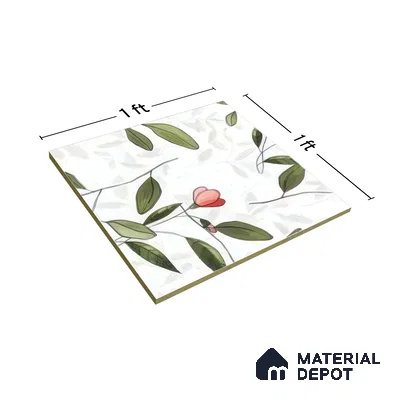 Moroccan Floor & Wall Tile TL 07326 D Soft Twig 1 ft x 1 ft Ceramic Matte Finish - 9 mm | Suitable For Kitchen, Bathroom, Dining Area | Please Expect a Slight Variation of Pattern (Sample)