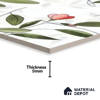 Moroccan Floor & Wall Tile TL 07326 D Soft Twig 1 ft x 1 ft Ceramic Matte Finish - 9 mm | Suitable For Kitchen, Bathroom, Dining Area | Please Expect a Slight Variation of Pattern (Sample)