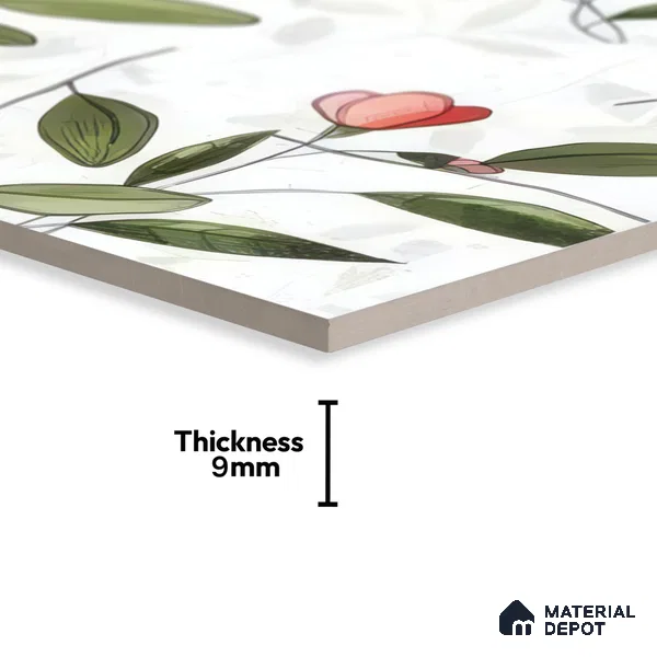 Moroccan Floor & Wall Tile TL 07326 D Soft Twig 1 ft x 1 ft Ceramic Matte Finish - 9 mm | Suitable For Kitchen, Bathroom, Dining Area | Please Expect a Slight Variation of Pattern (Sample)