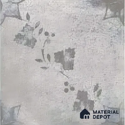 Moroccan Floor & Wall Tile TL 07296 Ash Petal 1 ft x 1 ft Ceramic Matte Finish - 9 mm | Suitable For Kitchen, Bathroom, Living Area | Please Expect a Slight Variation of Pattern (Sample)