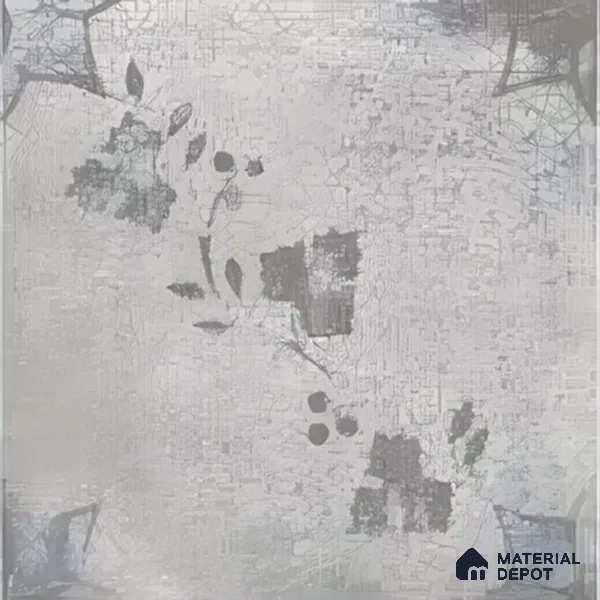 Moroccan Floor & Wall Tile TL 07296 Ash Petal 1 ft x 1 ft Ceramic Matte Finish - 9 mm | Suitable For Kitchen, Bathroom, Living Area | Please Expect a Slight Variation of Pattern (Sample)