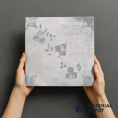 Moroccan Floor & Wall Tile TL 07296 Ash Petal 1 ft x 1 ft Ceramic Matte Finish - 9 mm | Suitable For Kitchen, Bathroom, Living Area | Please Expect a Slight Variation of Pattern (Sample)