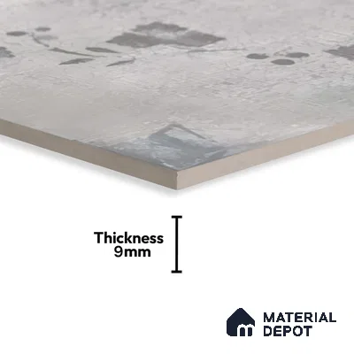 Moroccan Floor & Wall Tile TL 07296 Ash Petal 1 ft x 1 ft Ceramic Matte Finish - 9 mm | Suitable For Kitchen, Bathroom, Living Area | Please Expect a Slight Variation of Pattern (Sample)