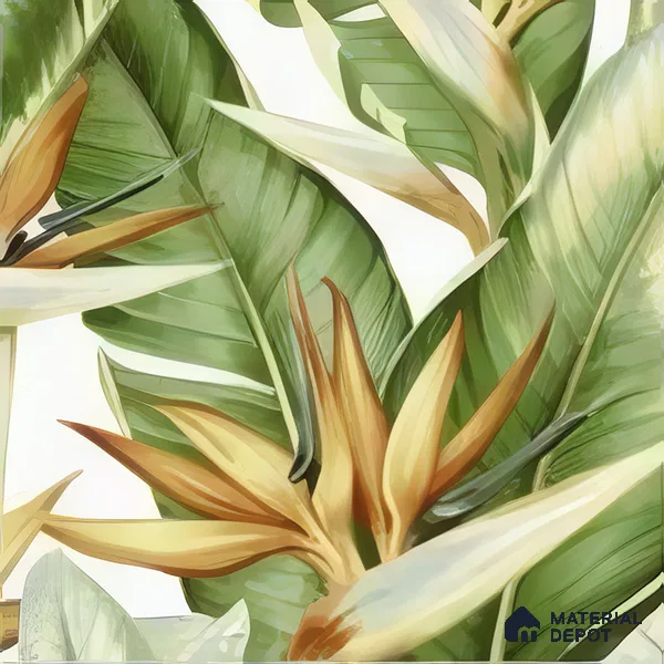 Moroccan Floor & Wall Tile TL 07325 Paradise Leaf 1 ft x 1 ft Ceramic Matte Finish - 9 mm | Suitable For Kitchen, Bathroom, Dining Area | Please Expect a Slight Variation of Pattern