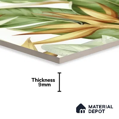 Moroccan Floor & Wall Tile TL 07325 Paradise Leaf 1 ft x 1 ft Ceramic Matte Finish - 9 mm | Suitable For Kitchen, Bathroom, Dining Area | Please Expect a Slight Variation of Pattern