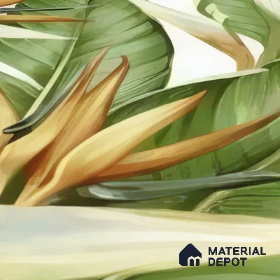 Moroccan Floor & Wall Tile TL 07325 Paradise Leaf 1 ft x 1 ft Ceramic Matte Finish - 9 mm | Suitable For Kitchen, Bathroom, Dining Area | Please Expect a Slight Variation of Pattern