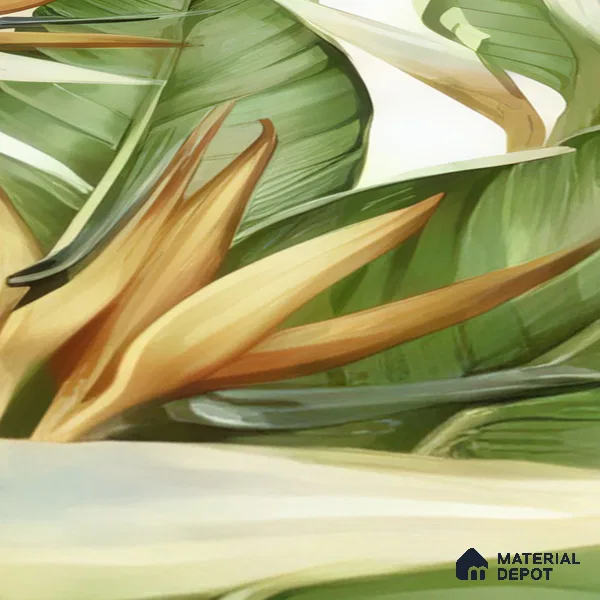 Moroccan Floor & Wall Tile TL 07325 Paradise Leaf 1 ft x 1 ft Ceramic Matte Finish - 9 mm | Suitable For Kitchen, Bathroom, Dining Area | Please Expect a Slight Variation of Pattern
