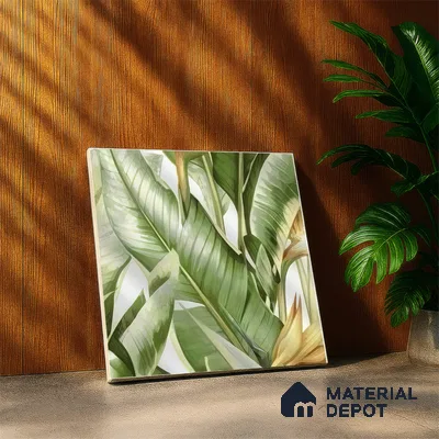 Moroccan Floor & Wall Tile TL 07325 B Verde Tropic 1 ft x 1 ft Ceramic Matte Finish - 9 mm | Suitable For Kitchen, Bathroom, Dining Area | Please Expect a Slight Variation of Pattern