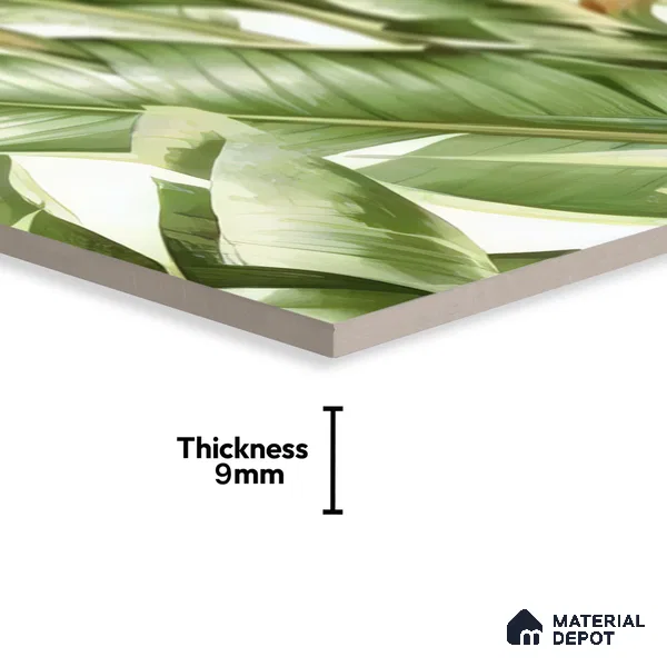 Moroccan Floor & Wall Tile TL 07325 B Verde Tropic 1 ft x 1 ft Ceramic Matte Finish - 9 mm | Suitable For Kitchen, Bathroom, Dining Area | Please Expect a Slight Variation of Pattern