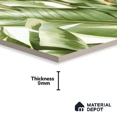 Moroccan Floor & Wall Tile TL 07325 C Jungle Flair 1 ft x 1 ft Ceramic Matte Finish - 9 mm | Suitable For Kitchen, Bathroom, Dining Area | Please Expect a Slight Variation of Pattern (Sample)
