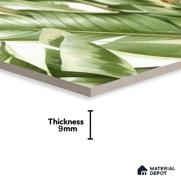 Moroccan Floor & Wall Tile TL 07325 C Jungle Flair 1 ft x 1 ft Ceramic Matte Finish - 9 mm | Suitable For Kitchen, Bathroom, Dining Area | Please Expect a Slight Variation of Pattern (Sample)